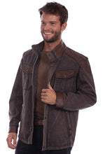 SCULLY MEN'S JACKET LEATHER & CANVAS 1089 112