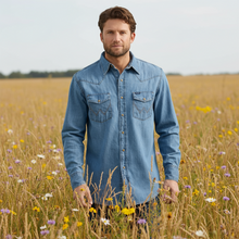 Wrangler® Denim Long Sleeve Shirt - Light Wash Denim 112361699