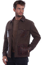 SCULLY MENS JACKET LEATHER and CANVAS 2006 259