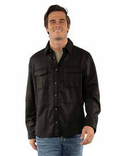 SCULLY MENS BLACK LEATHER SHIRT 2103 247