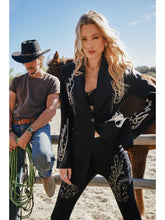 Blue B Embroided Blazer 23503J