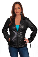 Scully Ladies Black Lamb zip front jacket L1075