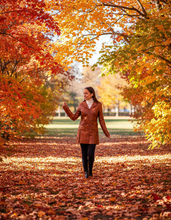 Scully Ladies Cognac Lambskin Walking Coat L1117