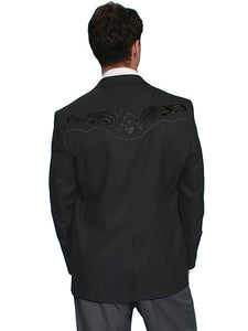 Scully Mens Black Embroidered Jacket