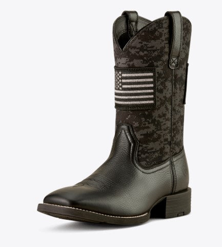 Ariat Mens Blk Camo Sq