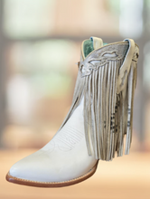 Corral Ladies White Fringe Bootie Z5155