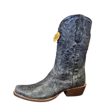 Corral Mens Distressed Black Narrow Square toe