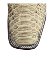 Circle G Mens Taupe Python Square toe