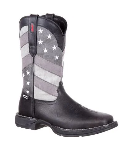 Durango Mens Black & Gret Flag Boot