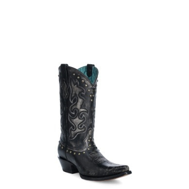 Corral Ladies Blk/Bone Studs