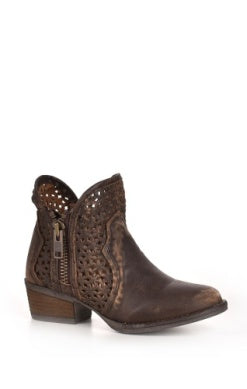 Circle G Brown Cutout Bootie